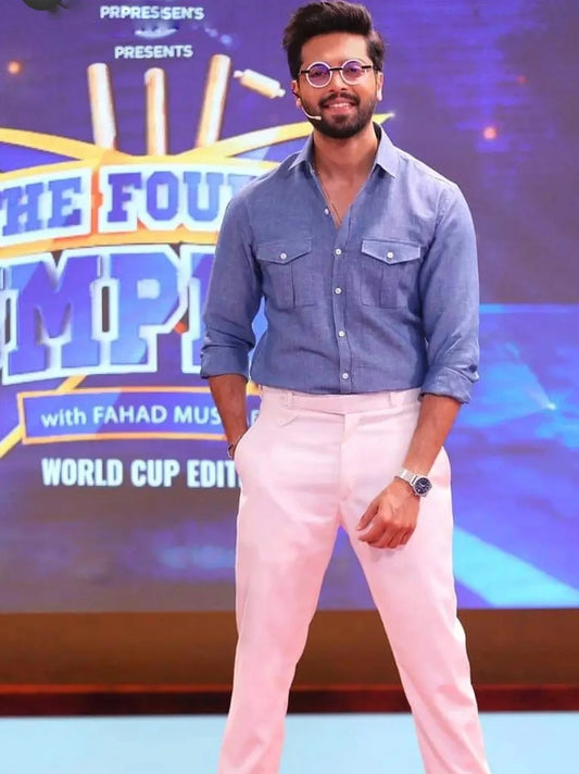 Denim Blue Linen Shirt - Snug