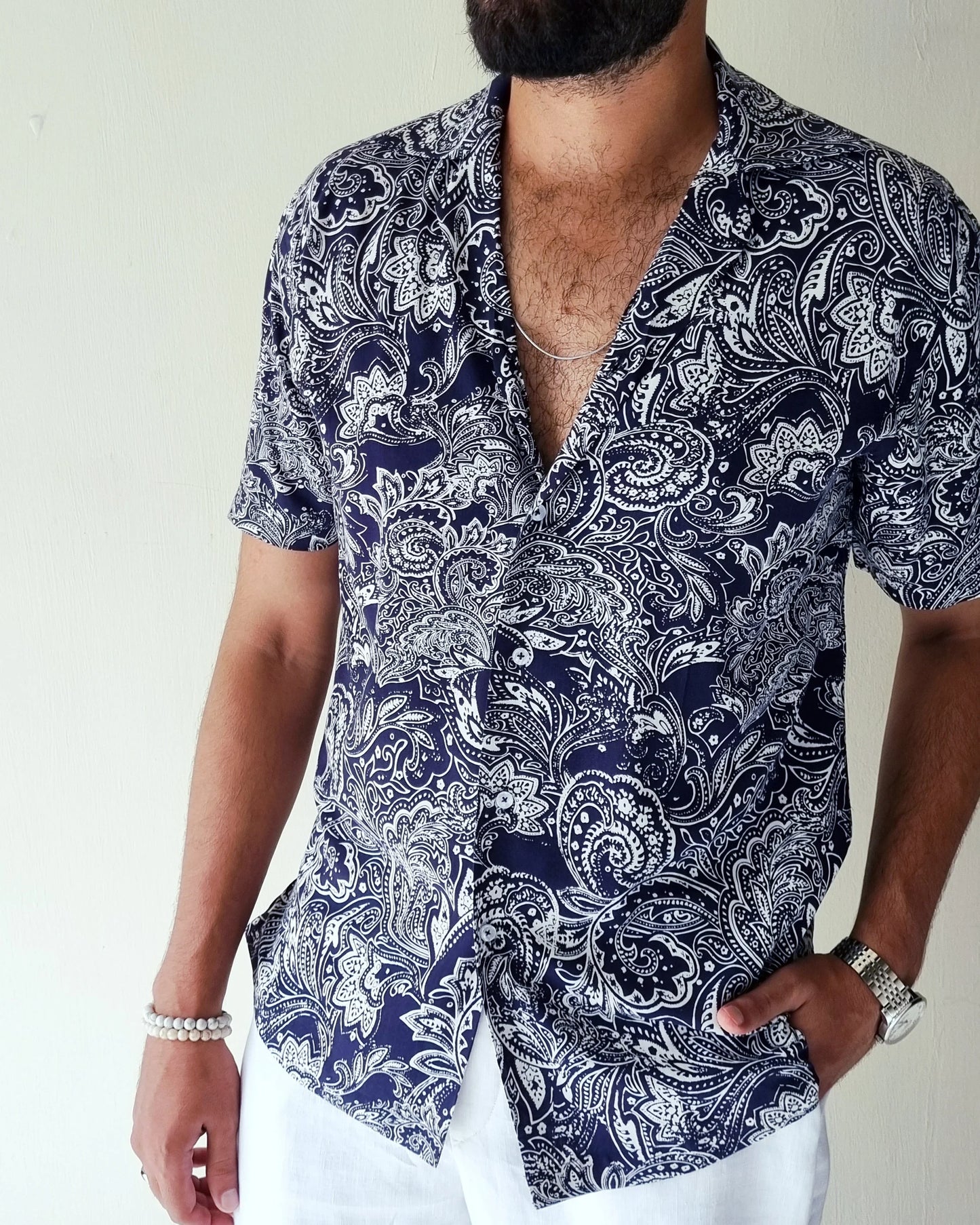 Azure Bloom Gauzy Shirt - Snug