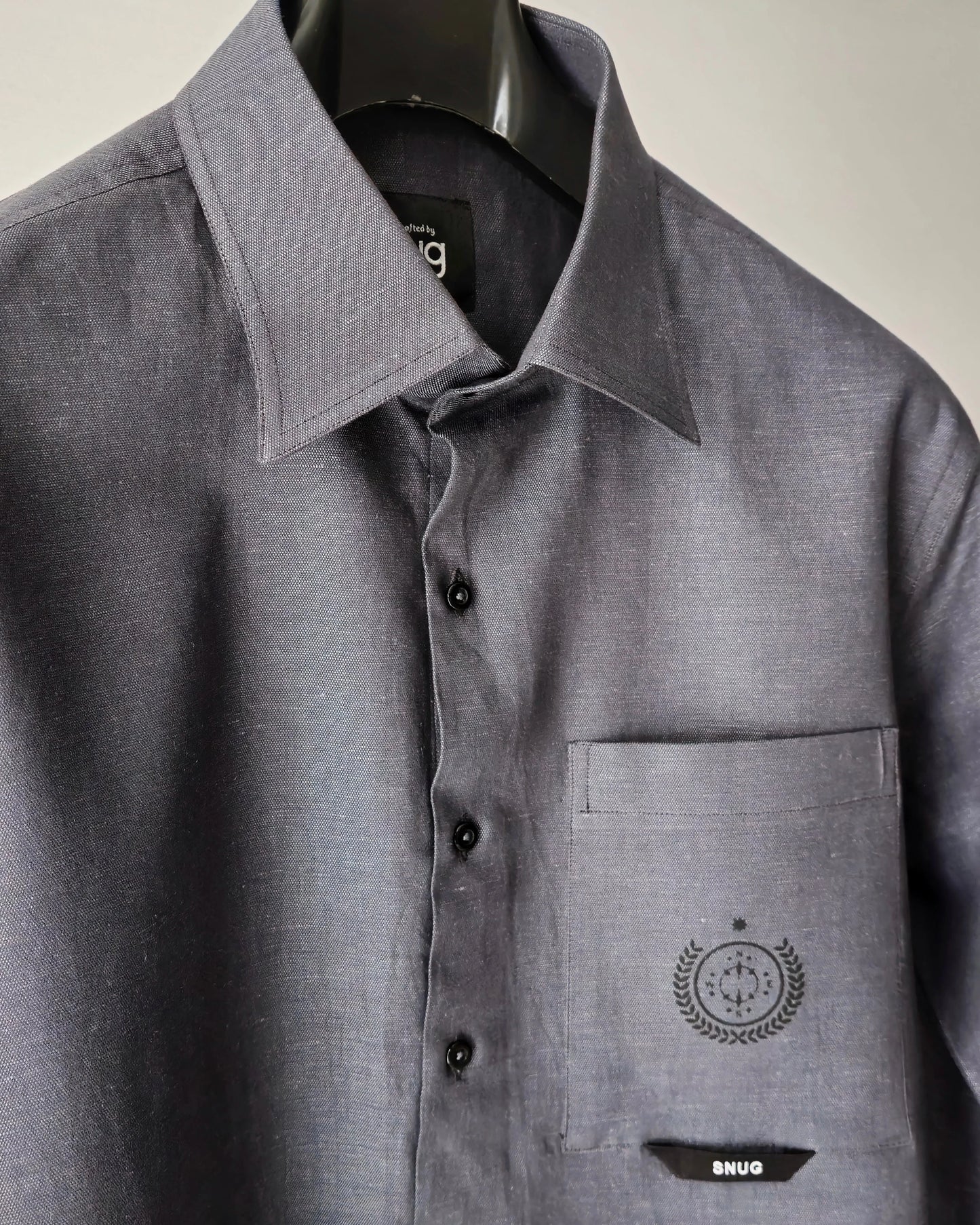Broad Pocket Linen Cotton Shirt. - Snug