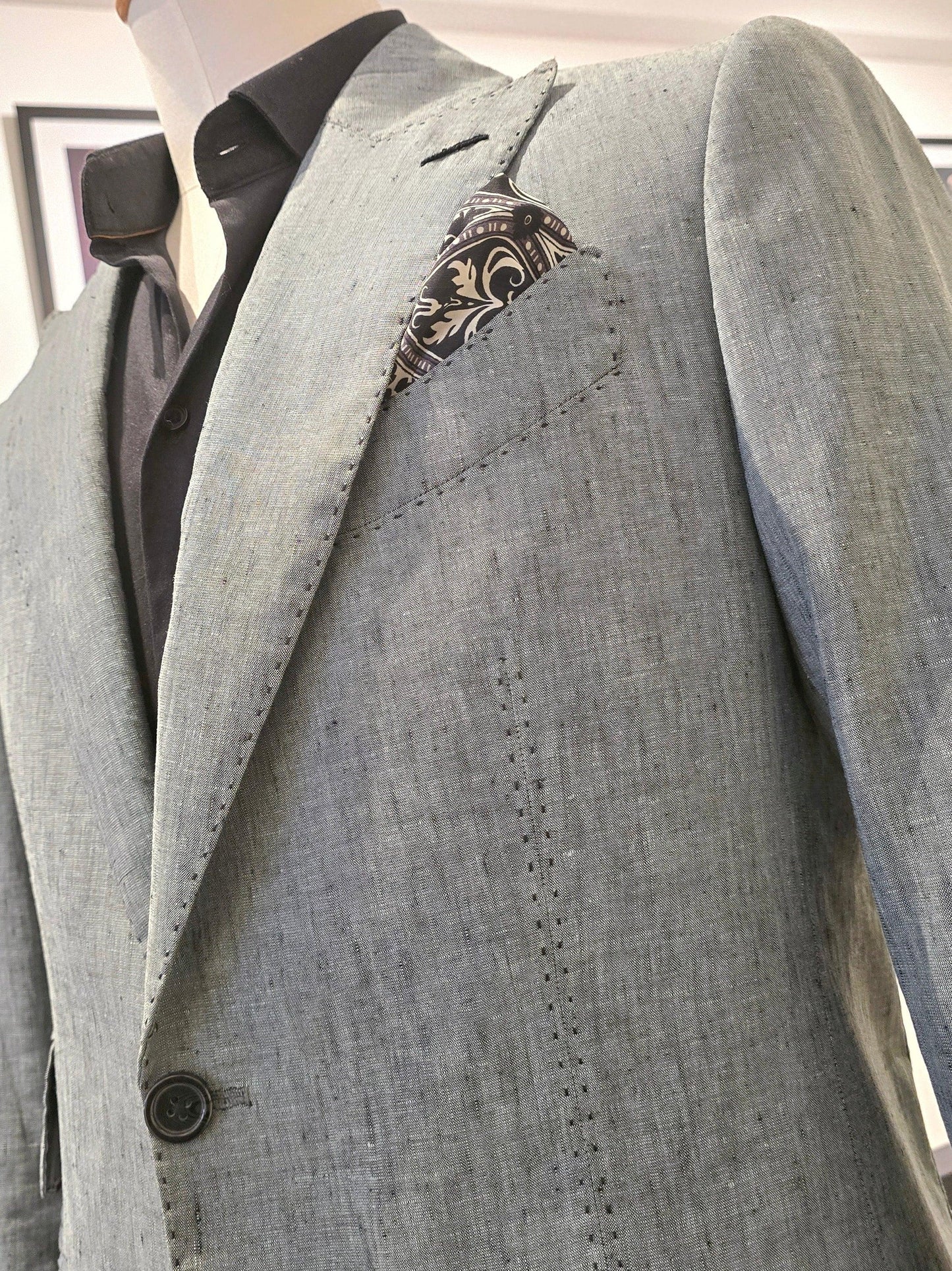 Earth Green Linen Blazer by Snug. - Snug