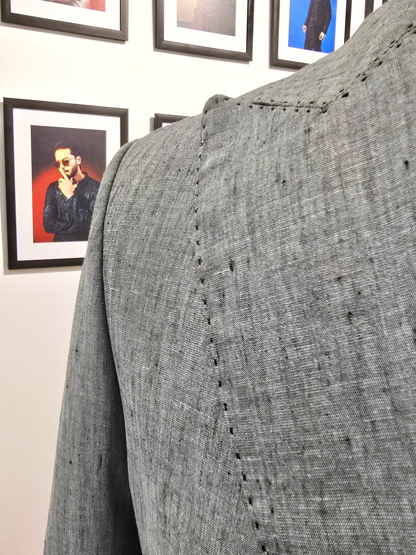 Earth Green Linen Blazer by Snug. - Snug