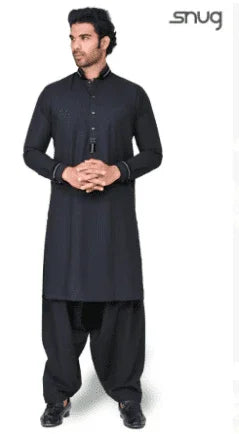 Black Kameez Shalwar - Snug