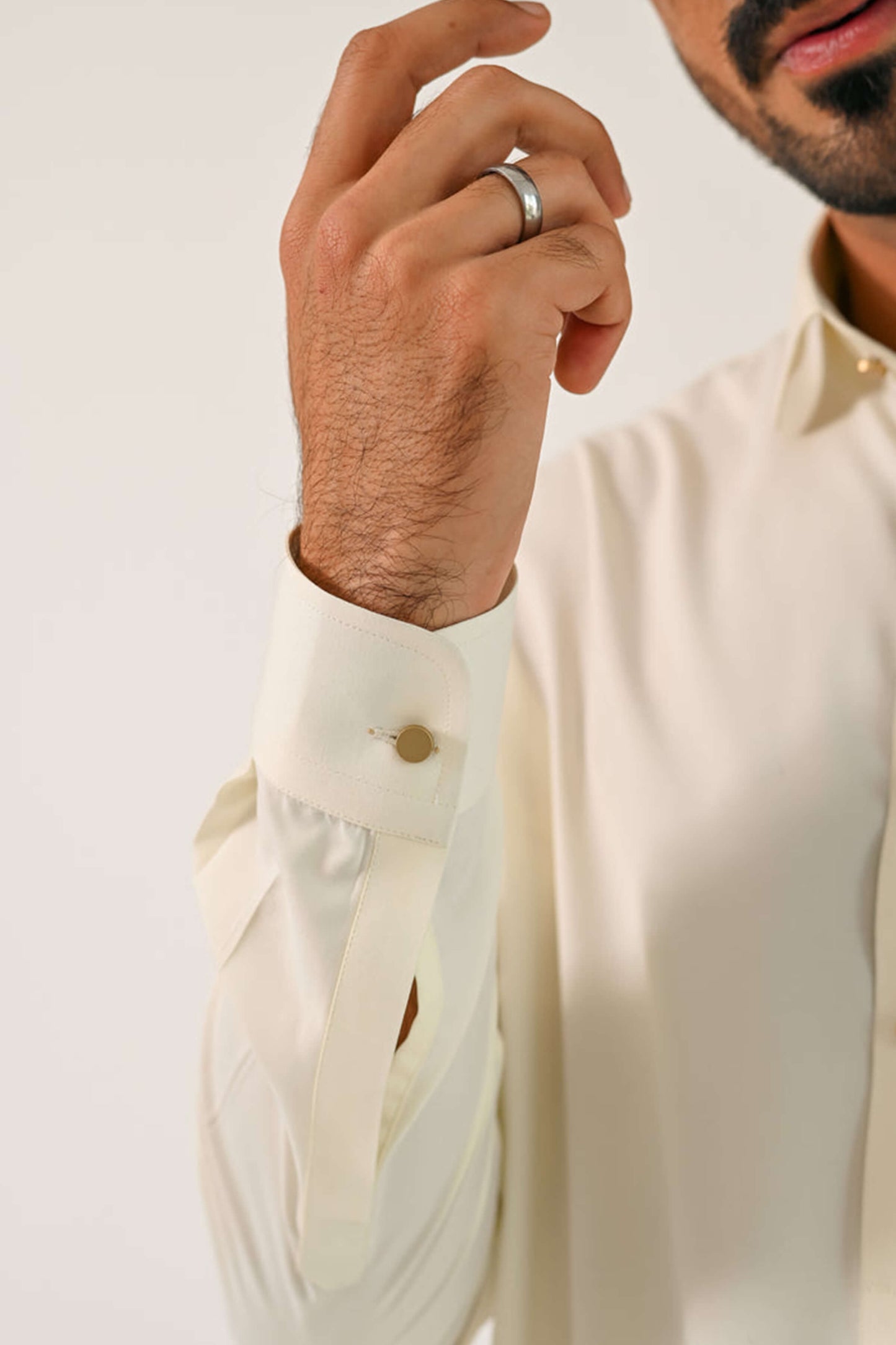 Boski Tone Kurta Shalwar with Cinnamon Linen Blazer