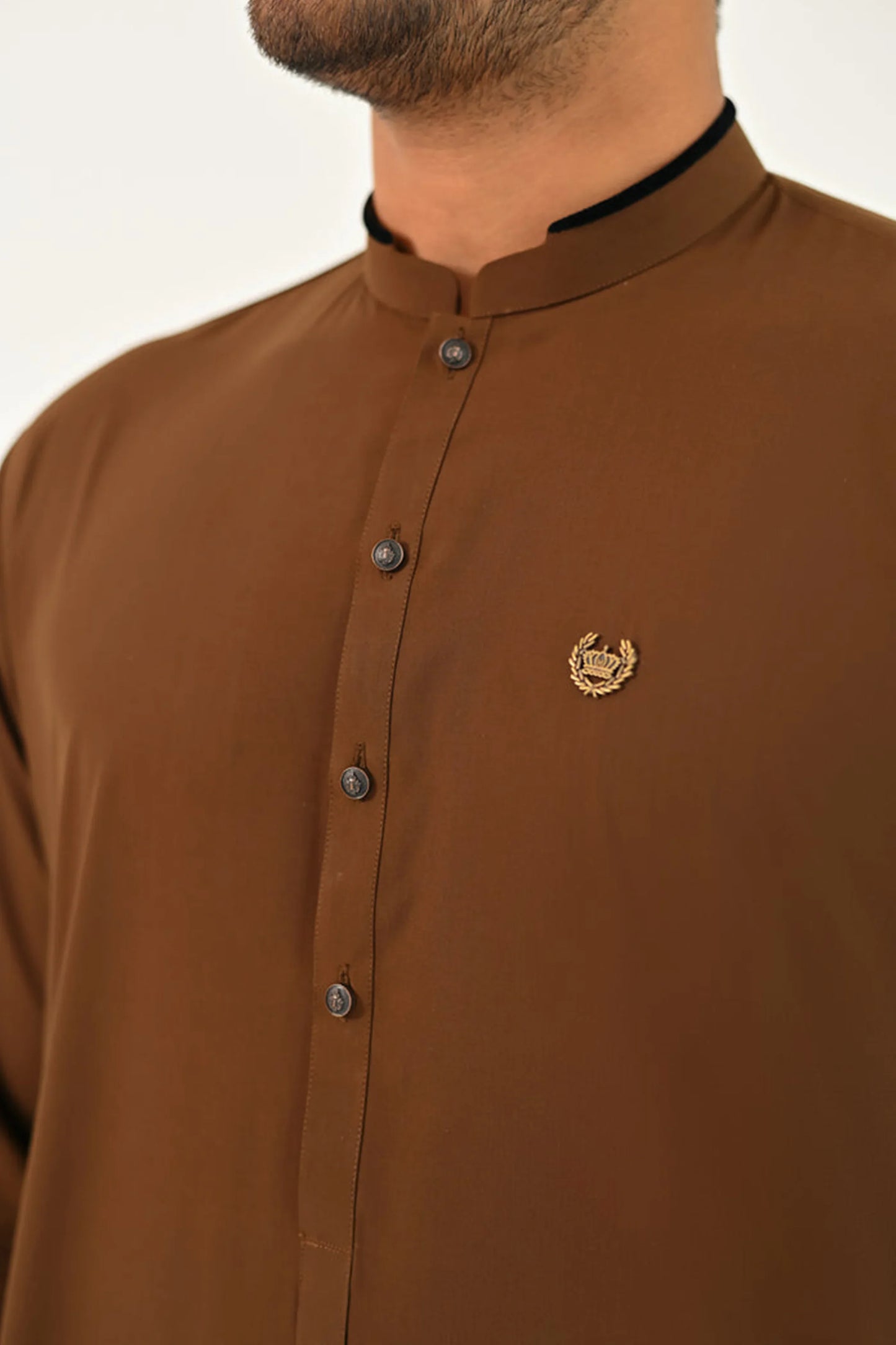 Brown Kurta Shalwar - Snug