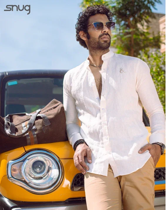 & Series Beige Linen Shirt - Snug