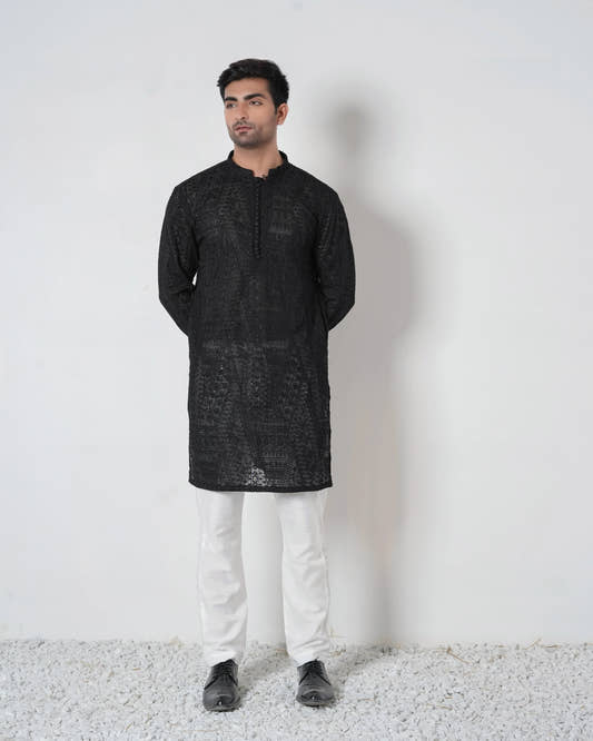 Embroidered Kurta Trouser by Snug. - Snug