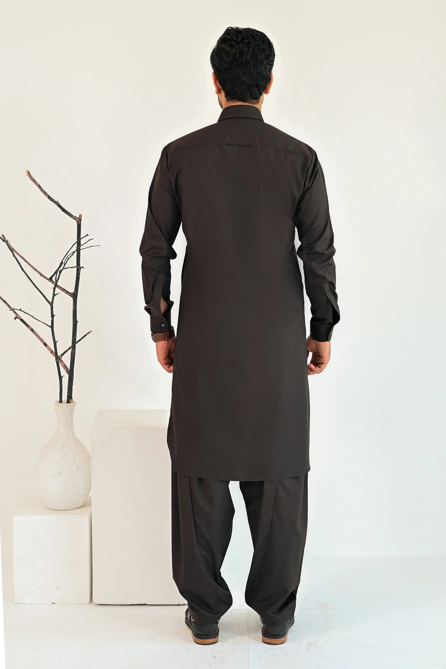 Dark Brown Kurta Shalwar - Snug
