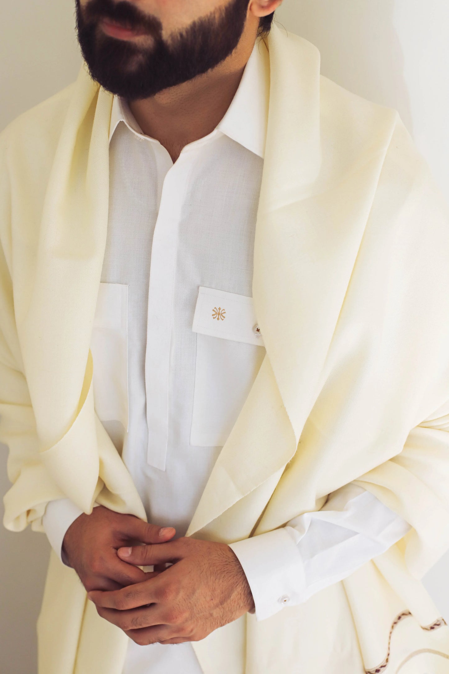 Frosty Elegance - Off-White Shalwar Kameez - Snug