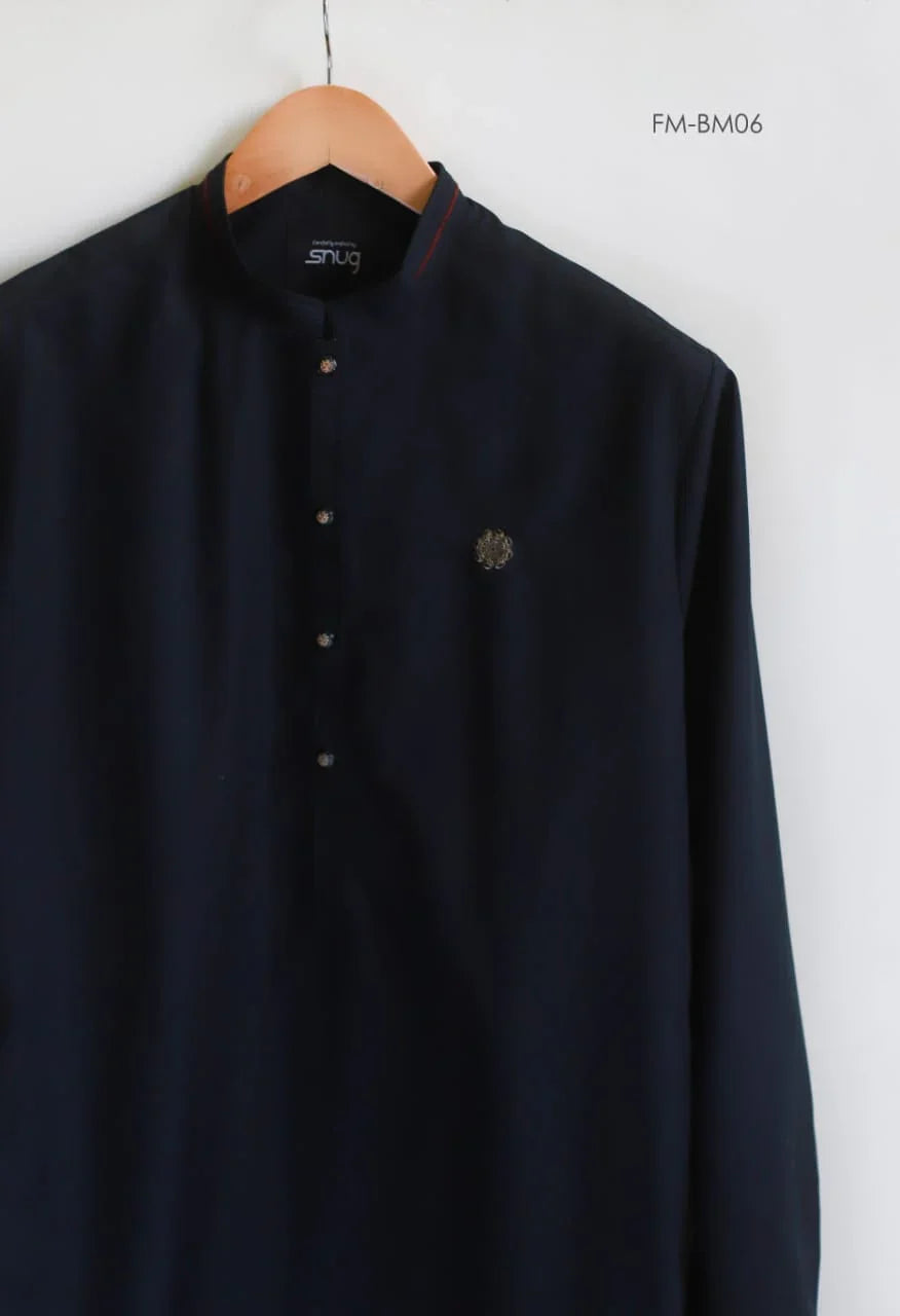 Black Egyptian K-Trouser with maroon waistcoat exclusively designed for #FahadMustafa - Snug