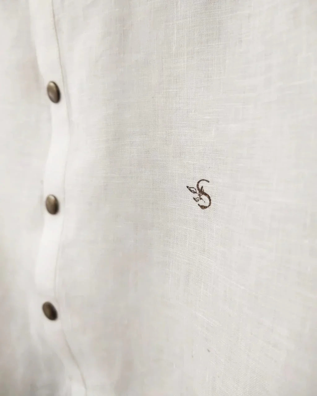 Irish Linen Shirt-Kurti With 'S' Logo. - Snug