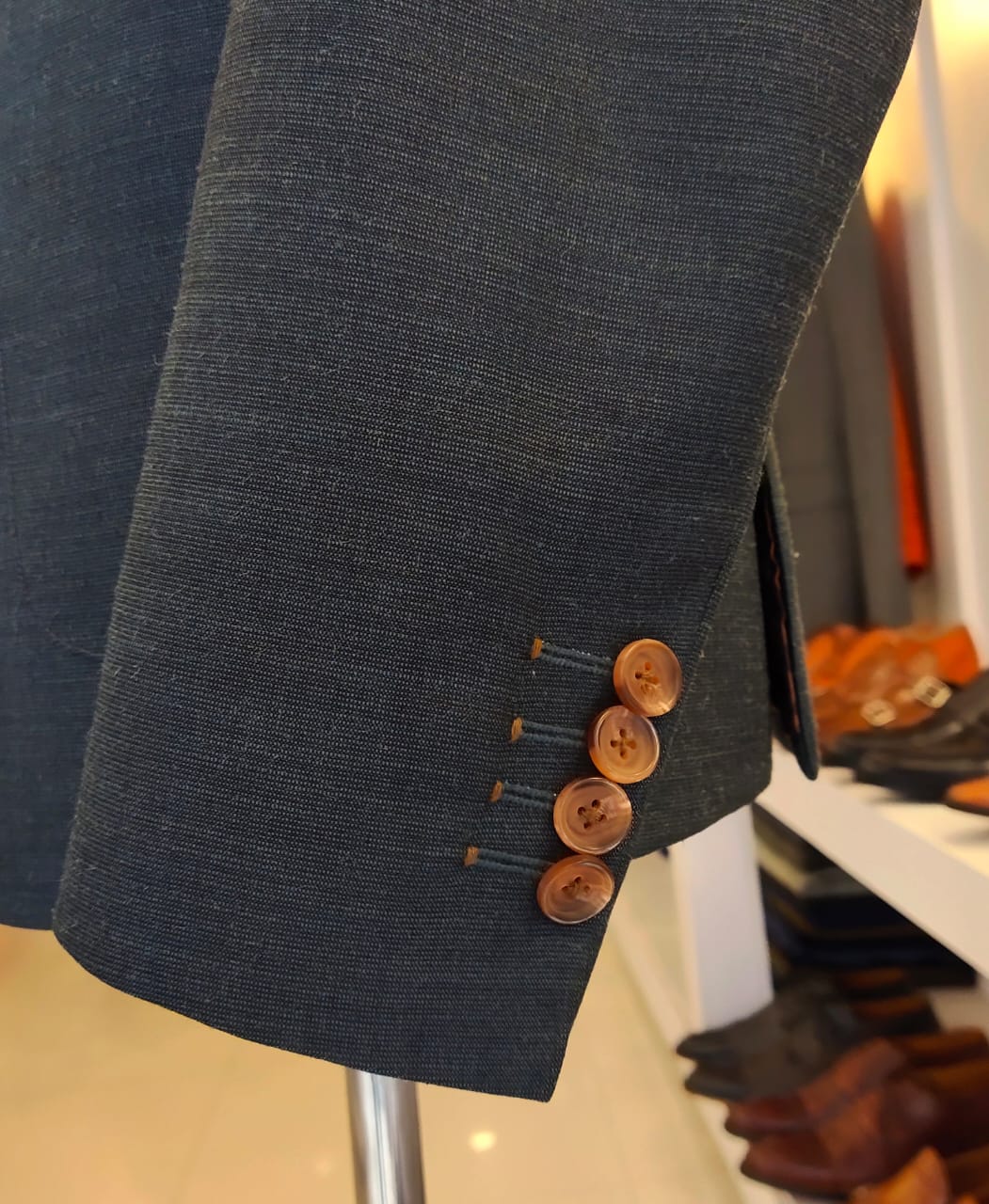 Green Linen Blazer By Snug