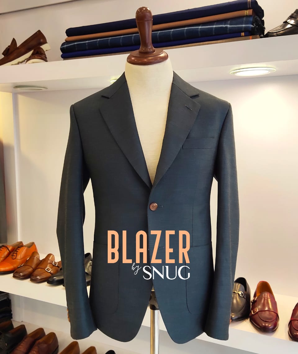 Green Linen Blazer By Snug