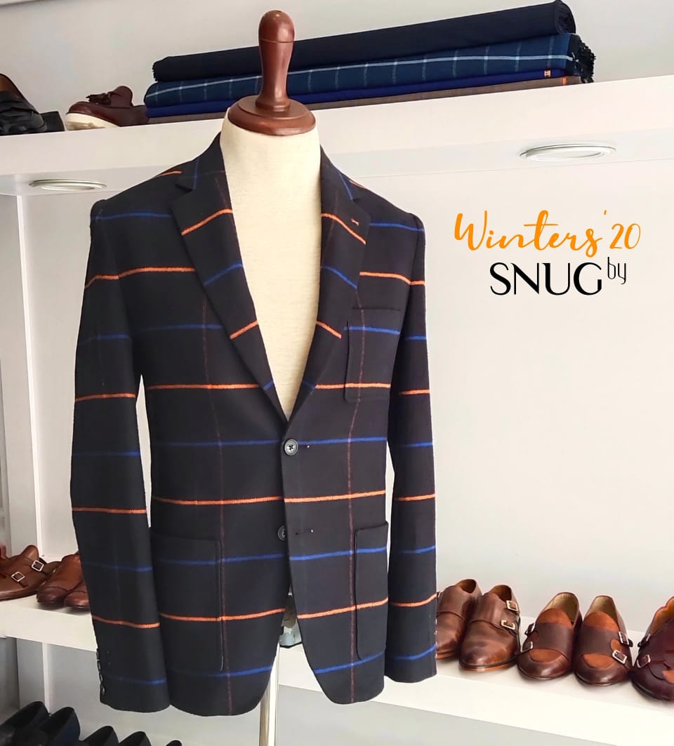 Soft Tweed Checkered Blazer