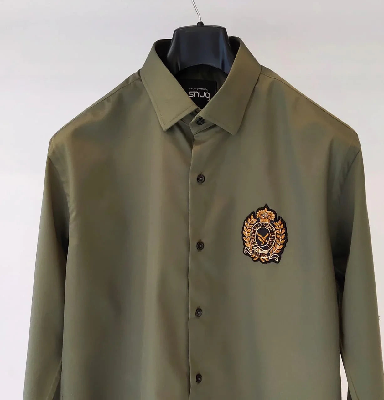 Army Green Embroidered Shirt - Snug