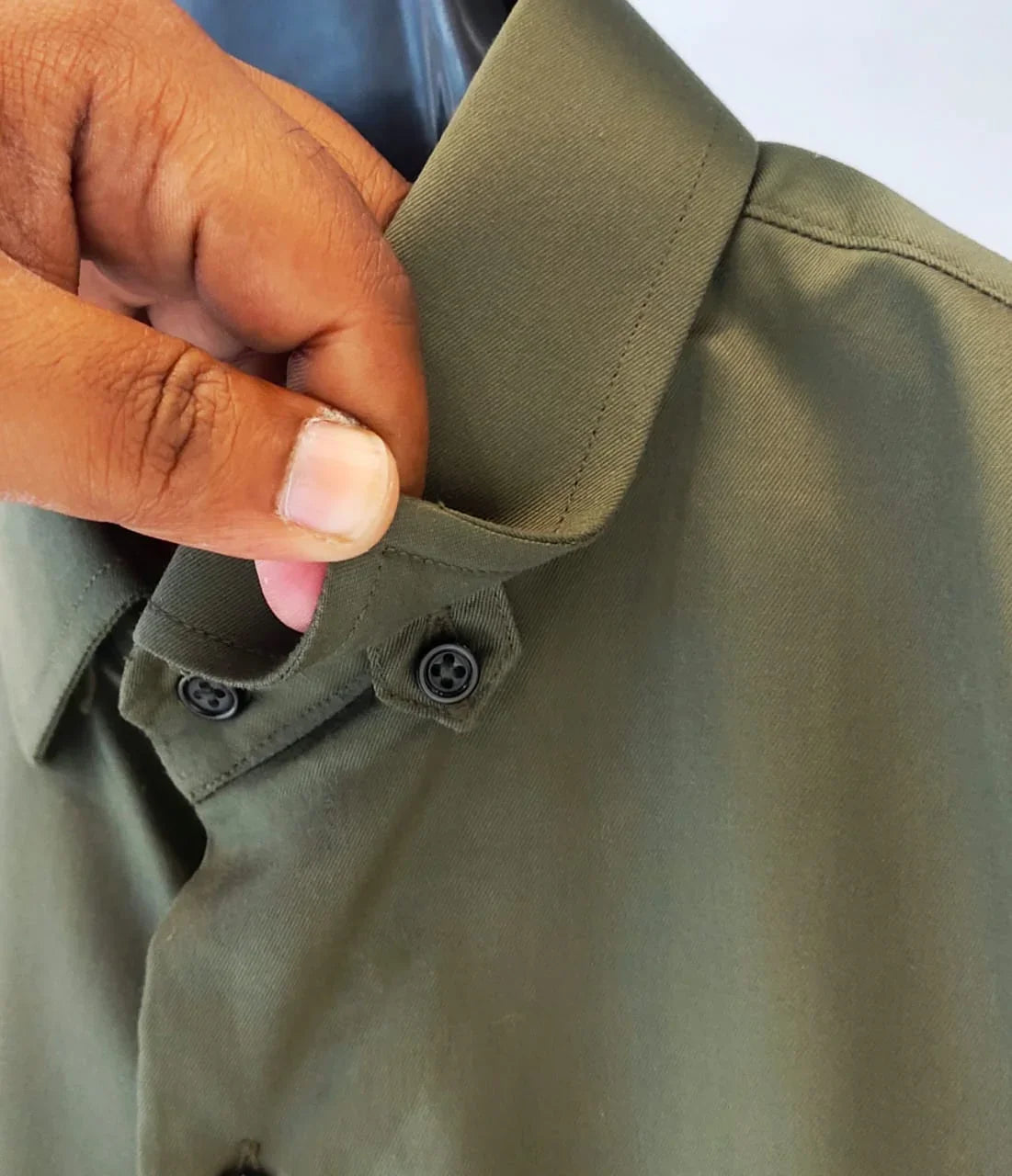 Army Green Embroidered Shirt - Snug