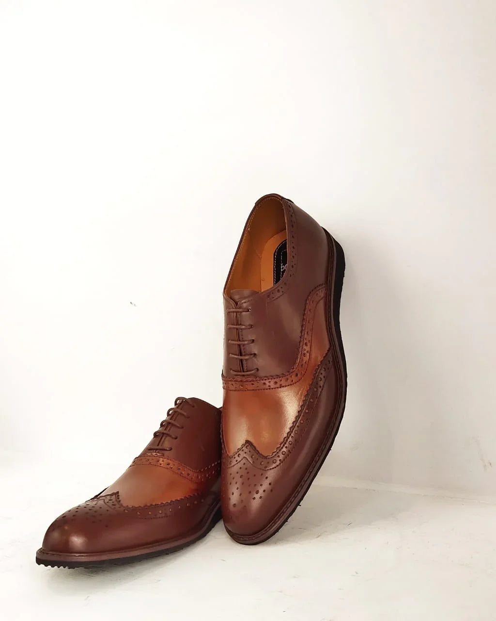 Dual Leather Wing tip With Vibram Dutch Sole - Snug