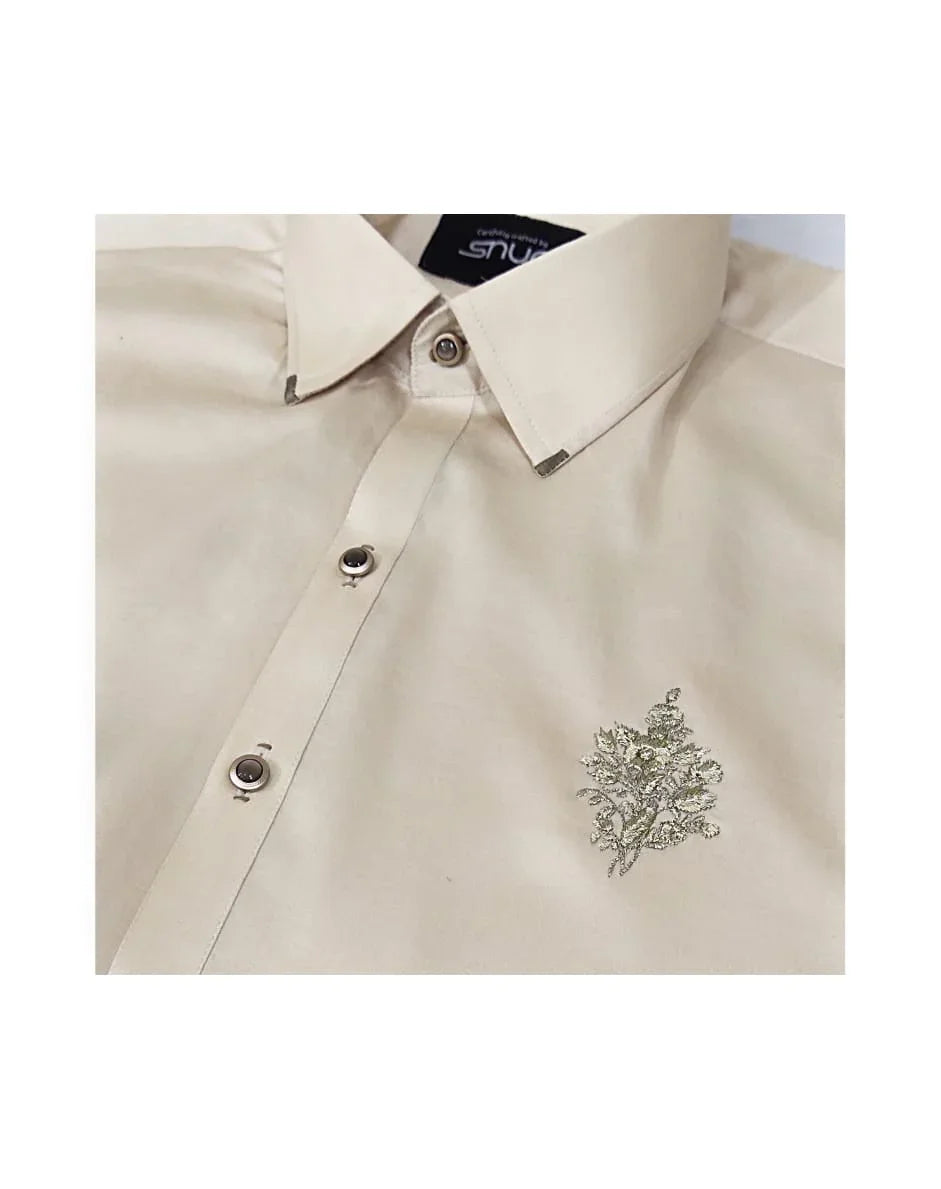 Golden Egyptian Qamiz Shalwar With Orange Embroided Blazer - Snug