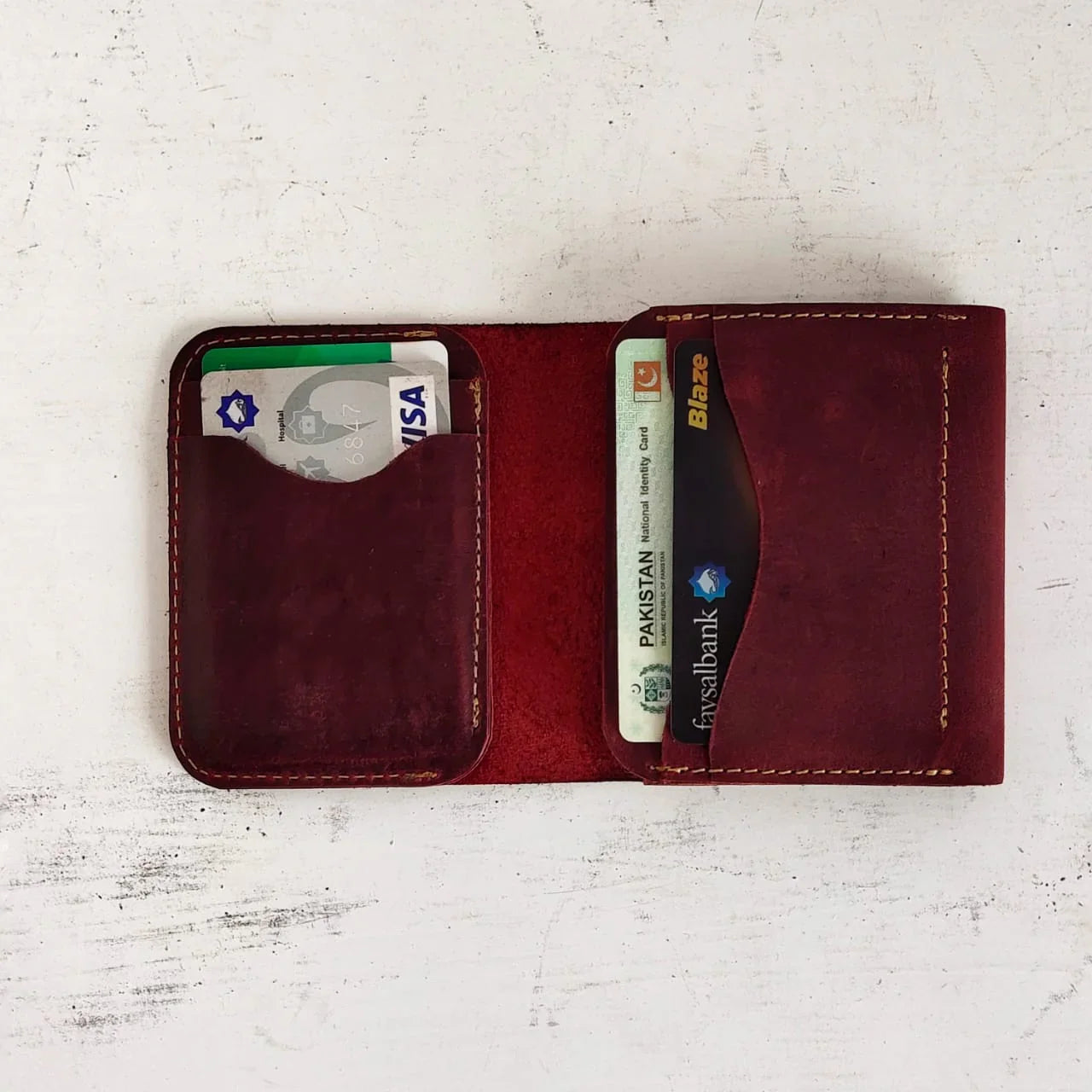 Blueberry Cow Leather Wallet - Snug