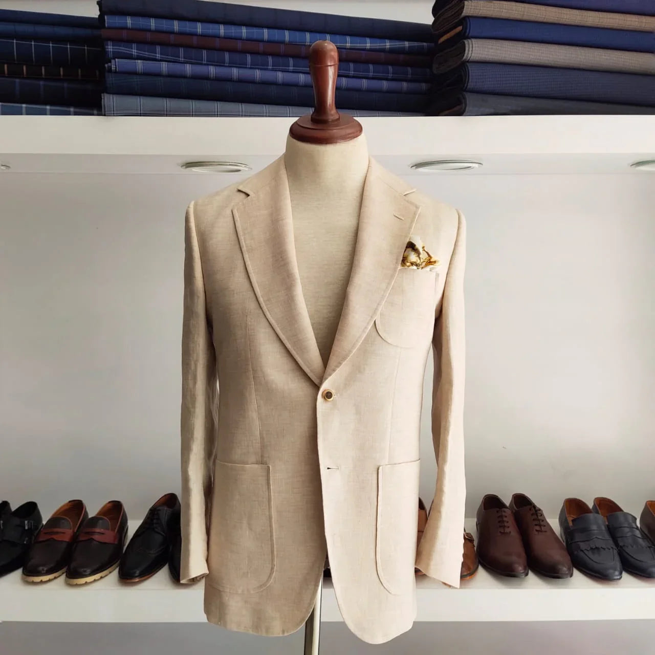 Beige Linen Blazer - Snug