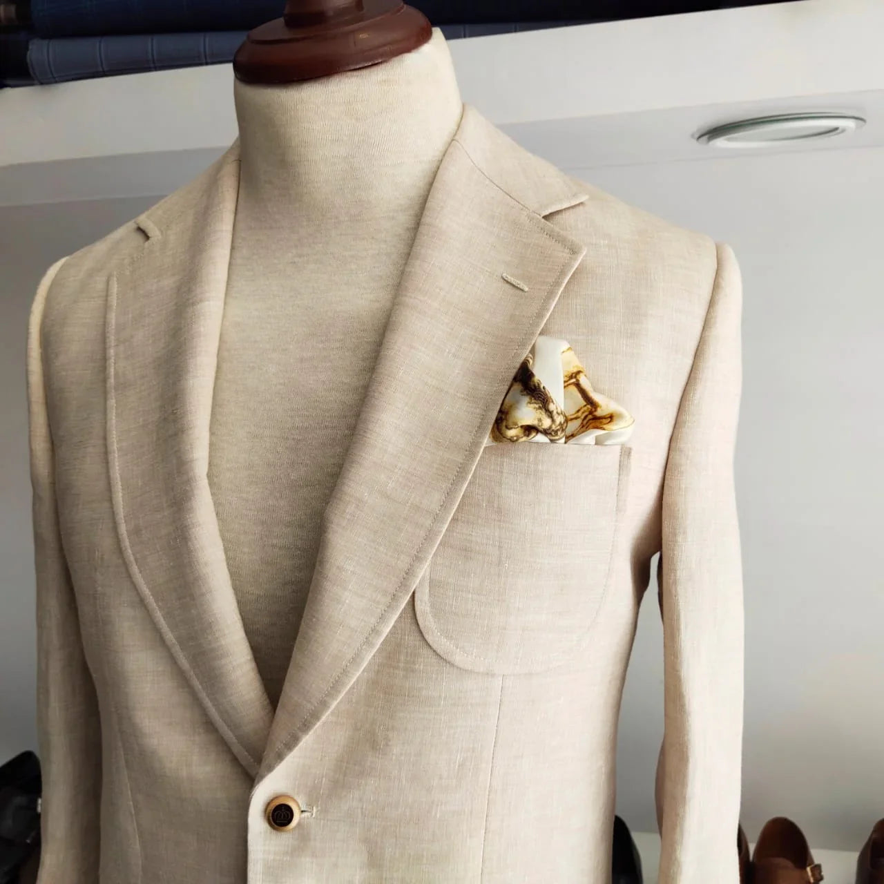 Beige Linen Blazer - Snug