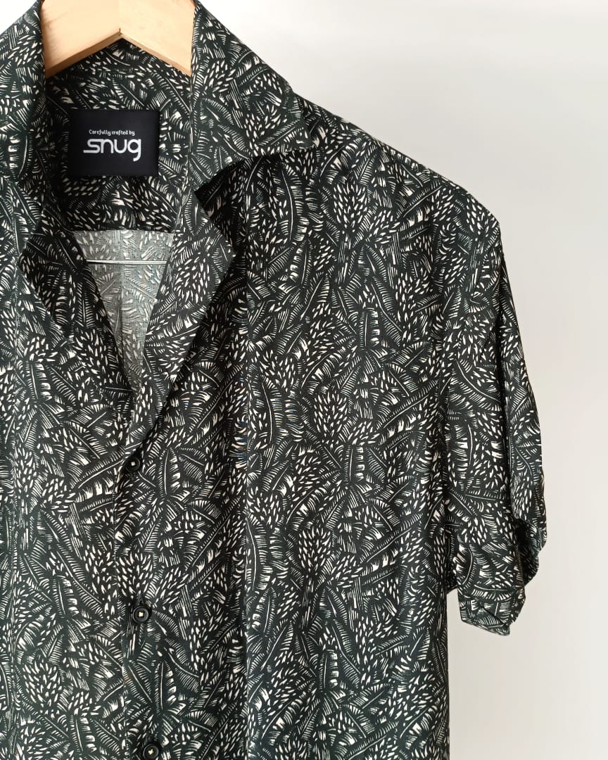 Green printed shirt