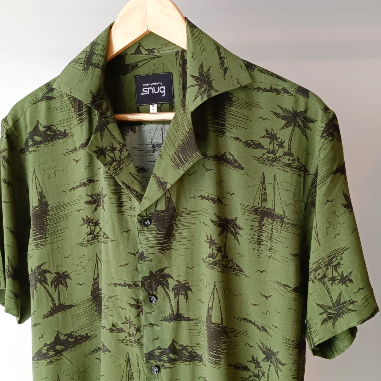 Army-Green Gauzy Shirt