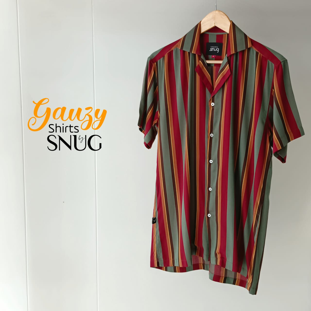 STRIPED MAROON GAUZY SHIRT