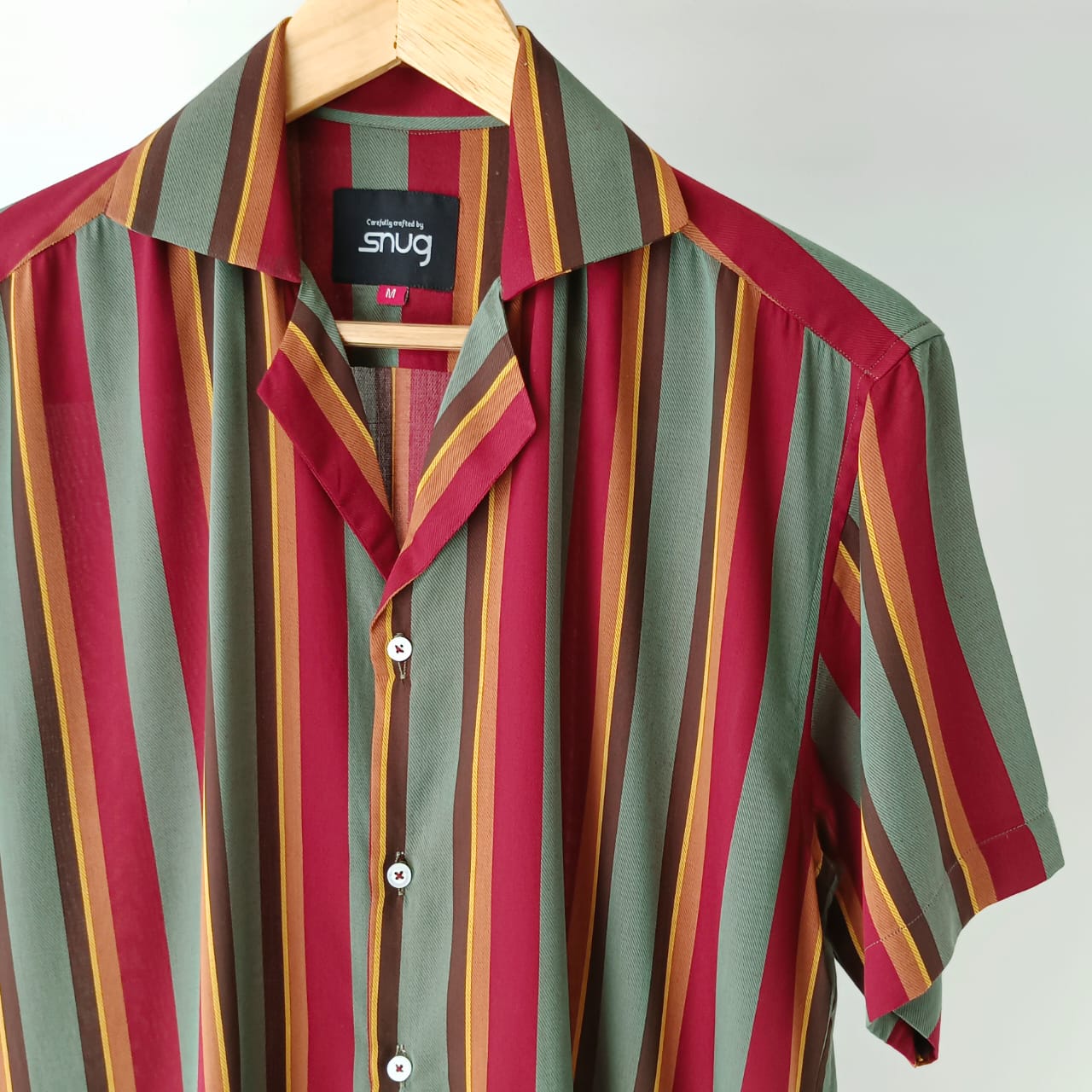 STRIPED MAROON GAUZY SHIRT