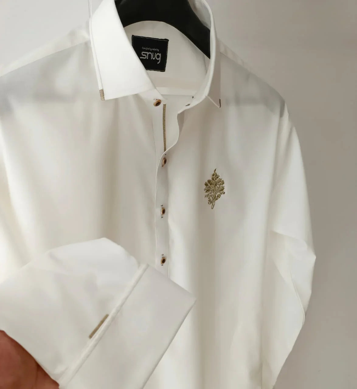 Golden Egyptian Qamiz Shalwar With Orange Embroided Blazer - Snug