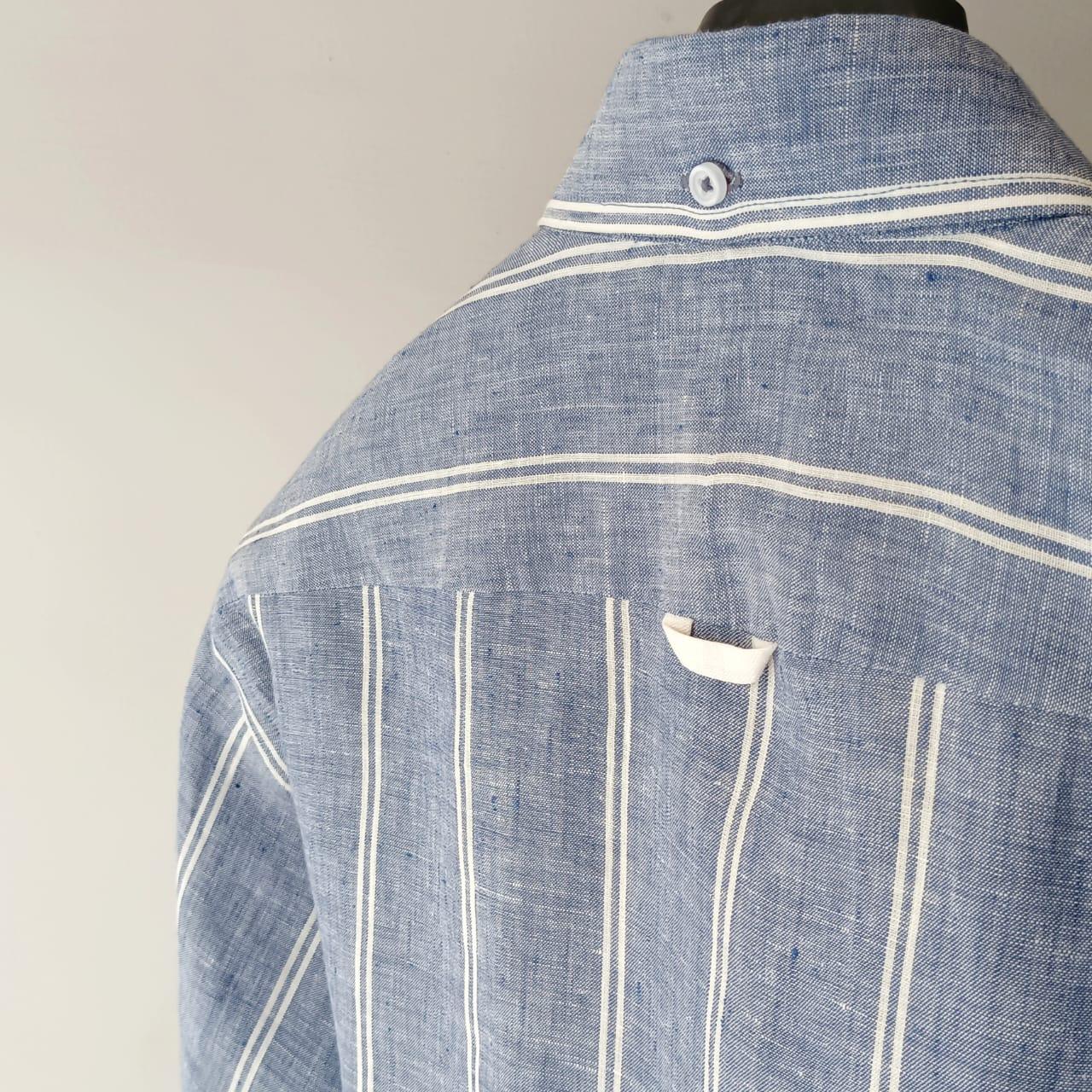 Faded Blue Embroidery Shirt - Snug