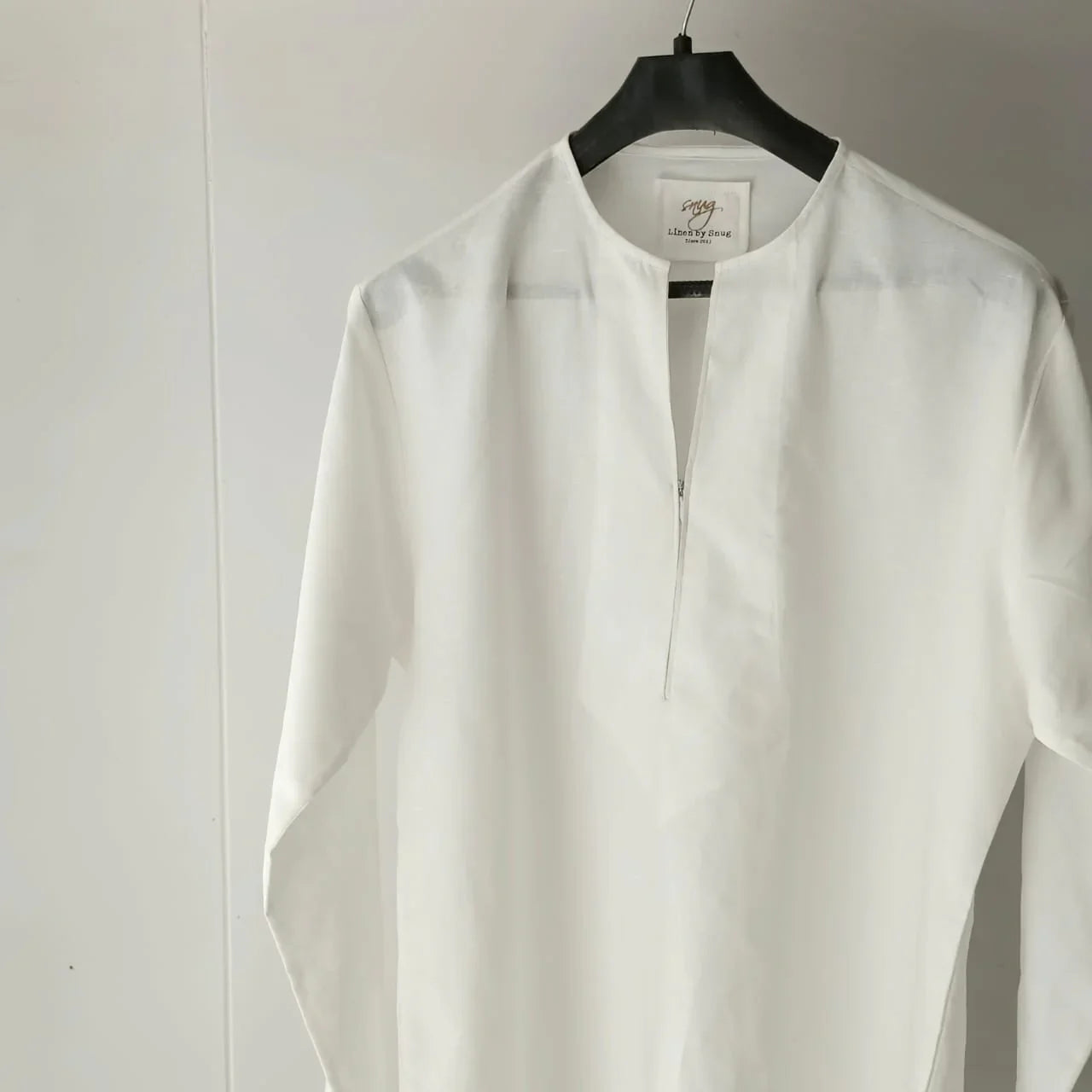 Linen Short Kurta & Pleated Loose Pants. - Snug