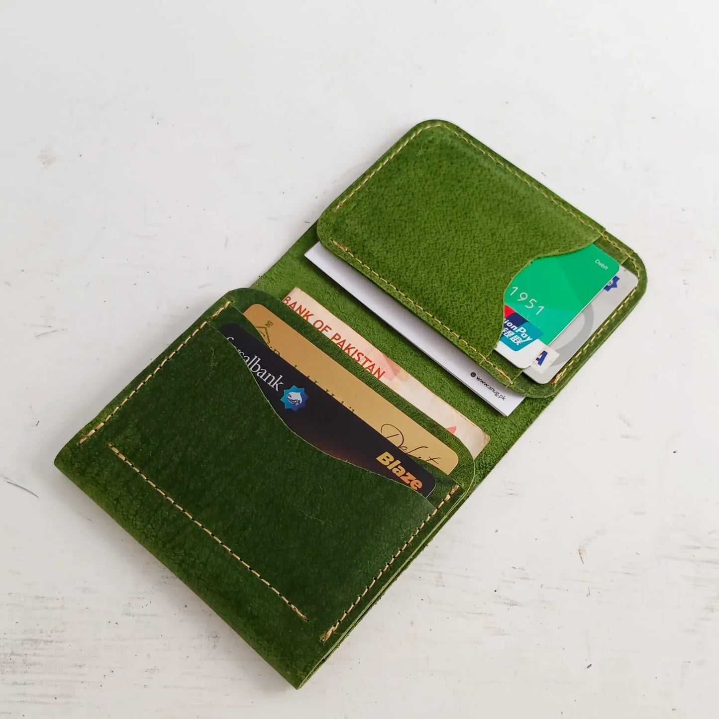 Blueberry Cow Leather Wallet - Snug