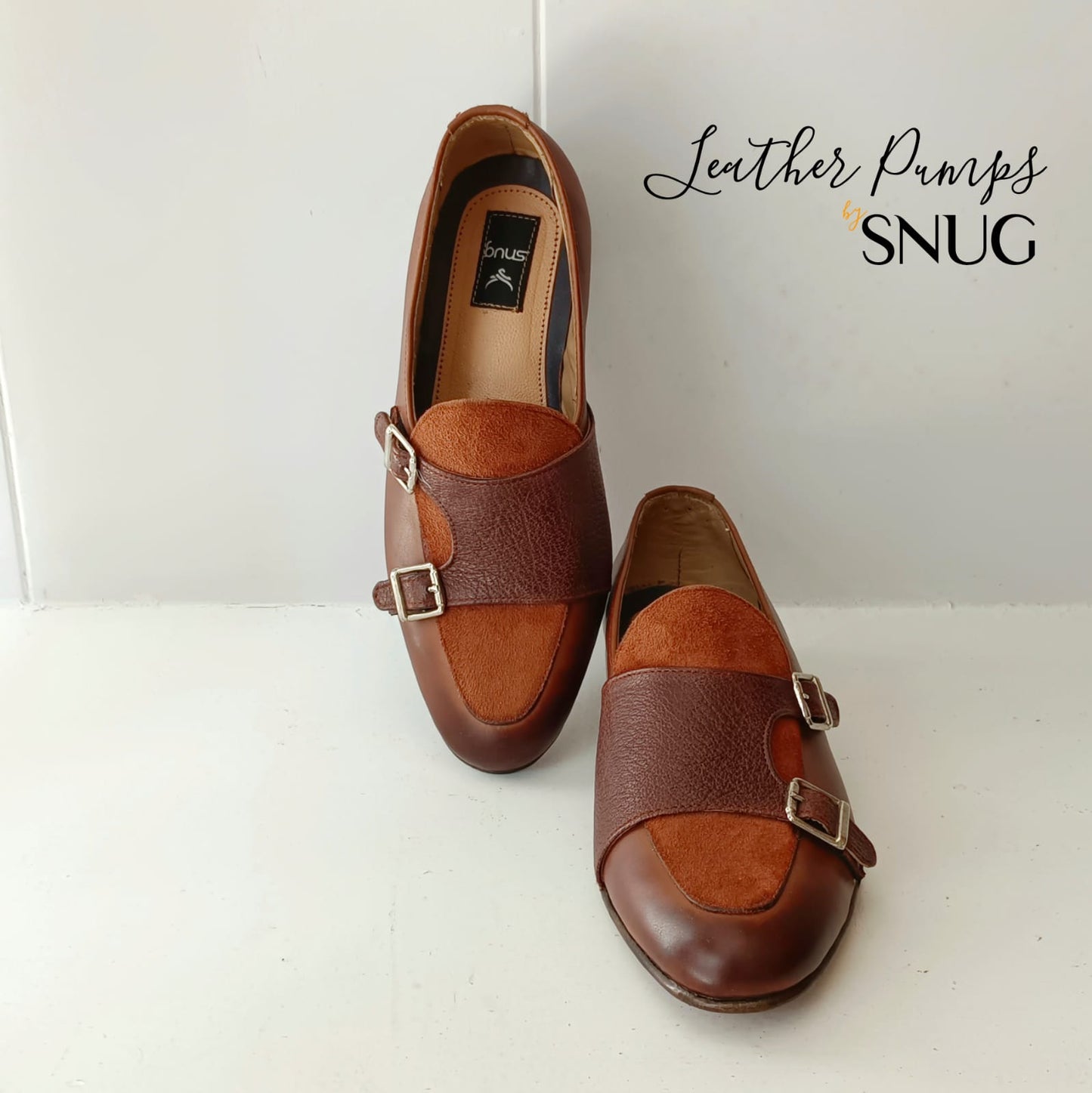 Dual Leather Combination Pumps