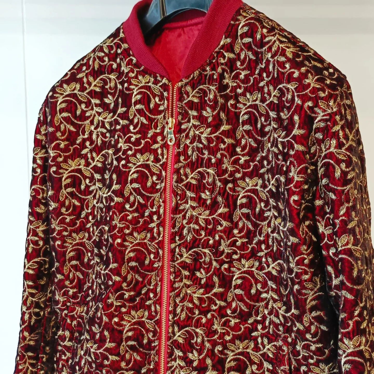 Embroidered Velvet Bomber - Snug