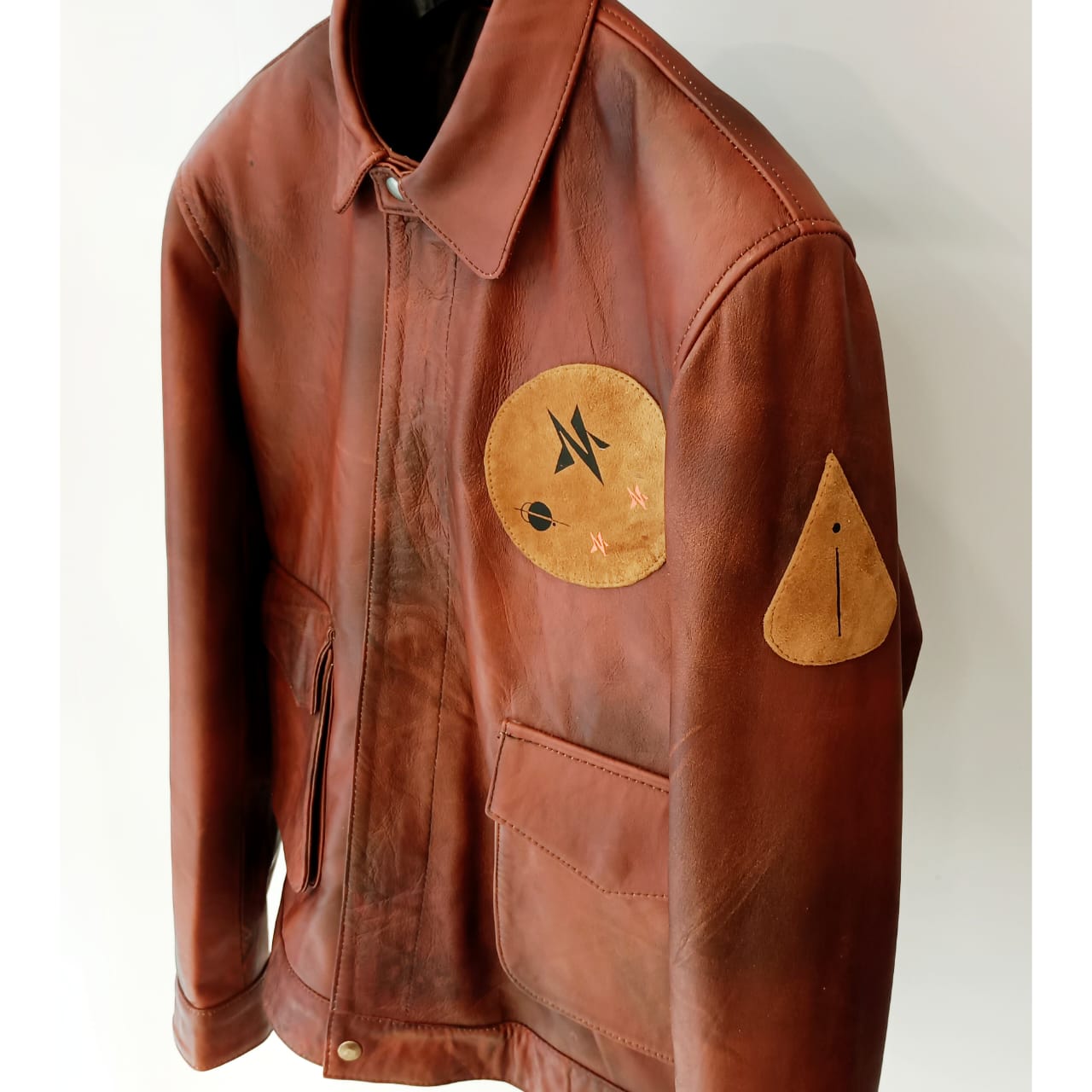 Two Toned Real Leather Jacket By Snug