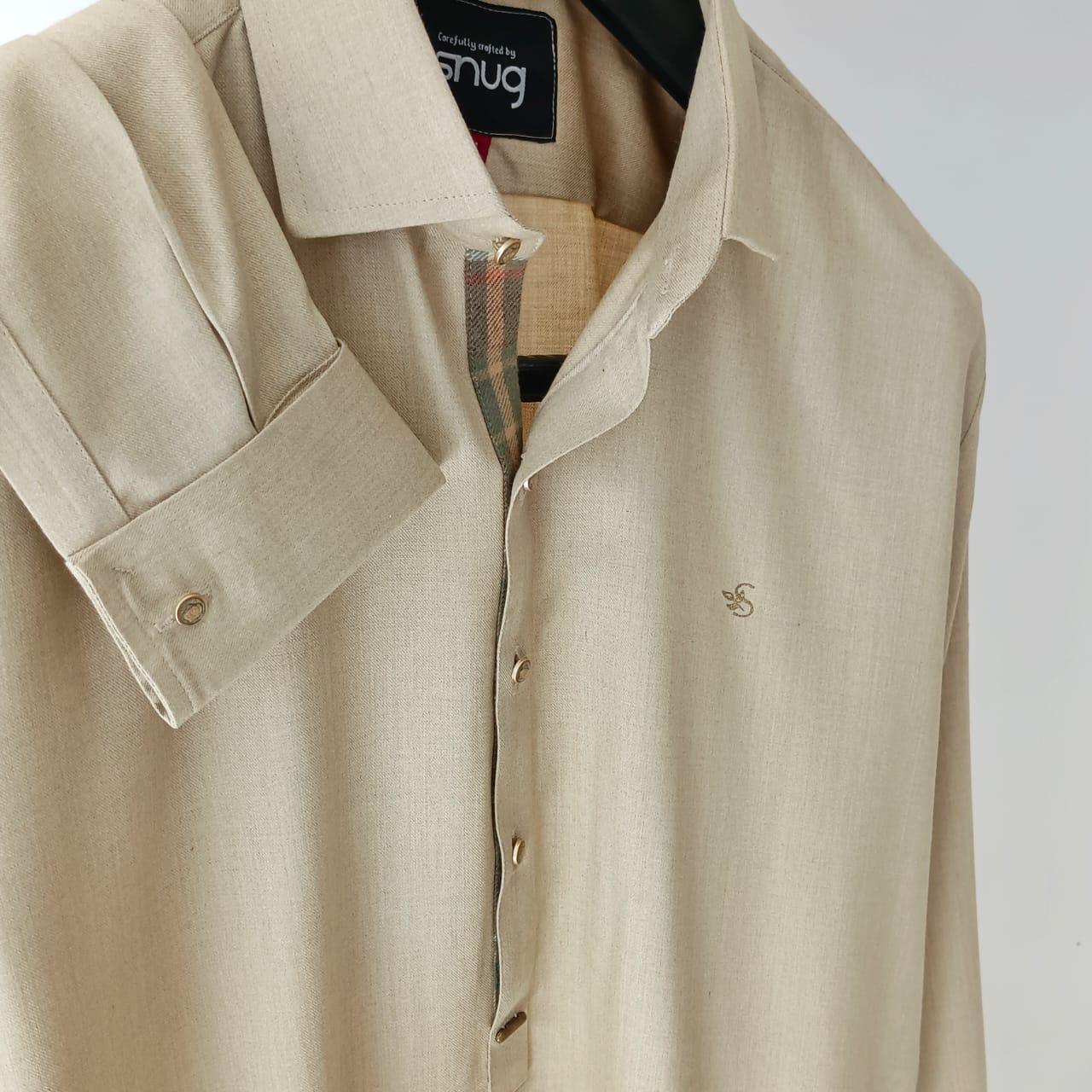 Beige Tropical Kurta Shalwar - Snug