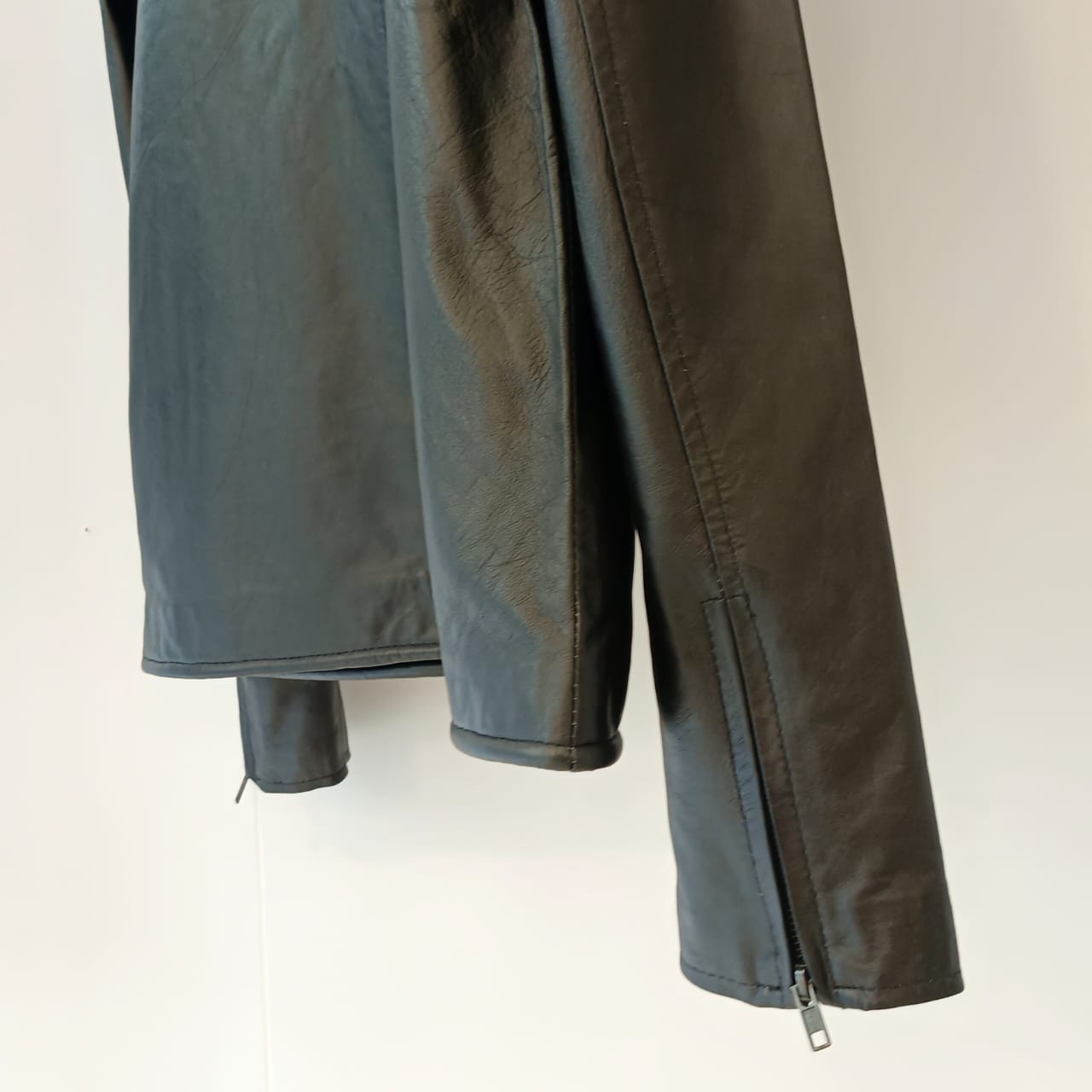 Black Leather Jacket By Snug