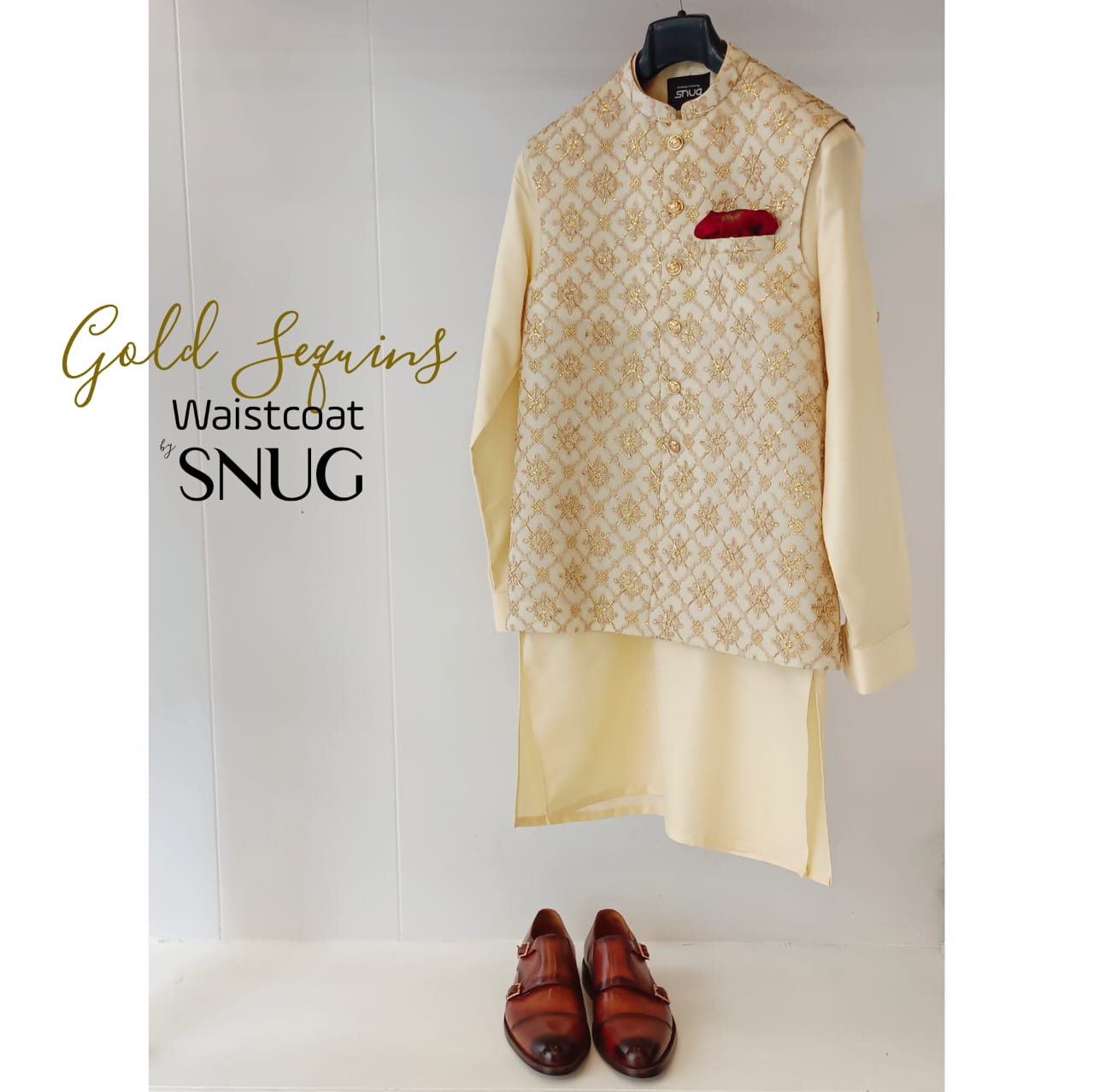 Gold Sequins Waistcoat