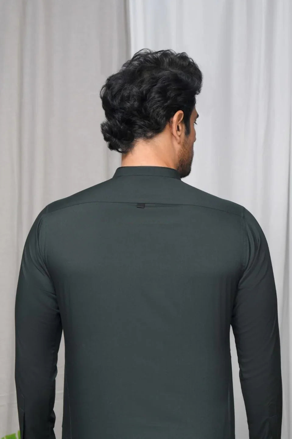 Green Premium Wash and Wear Qamiz Shalwar - Snug