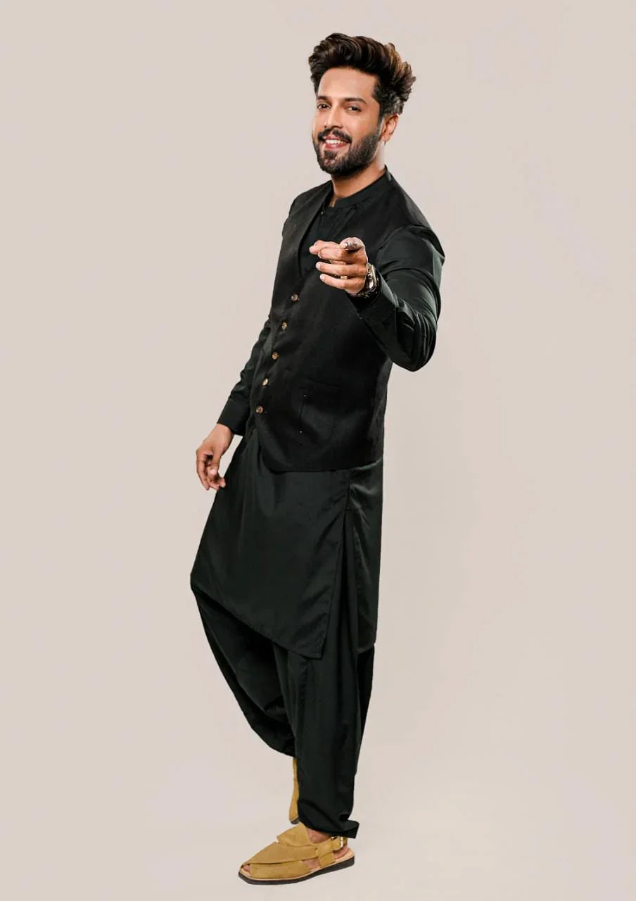 Green Premium Wash and Wear Qamiz Shalwar - Snug