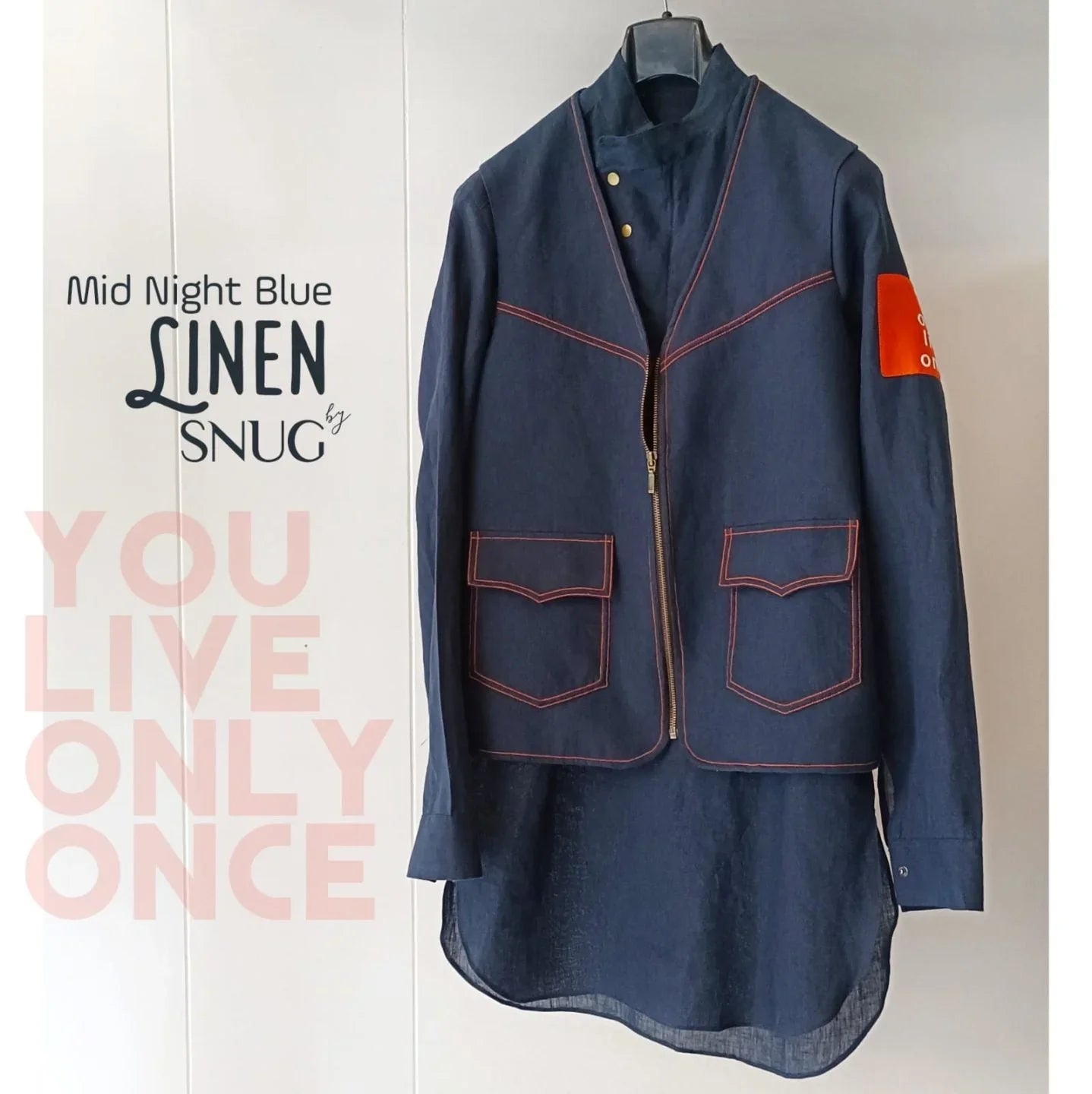 Mid Night Blue Linen WaistCoat - Snug