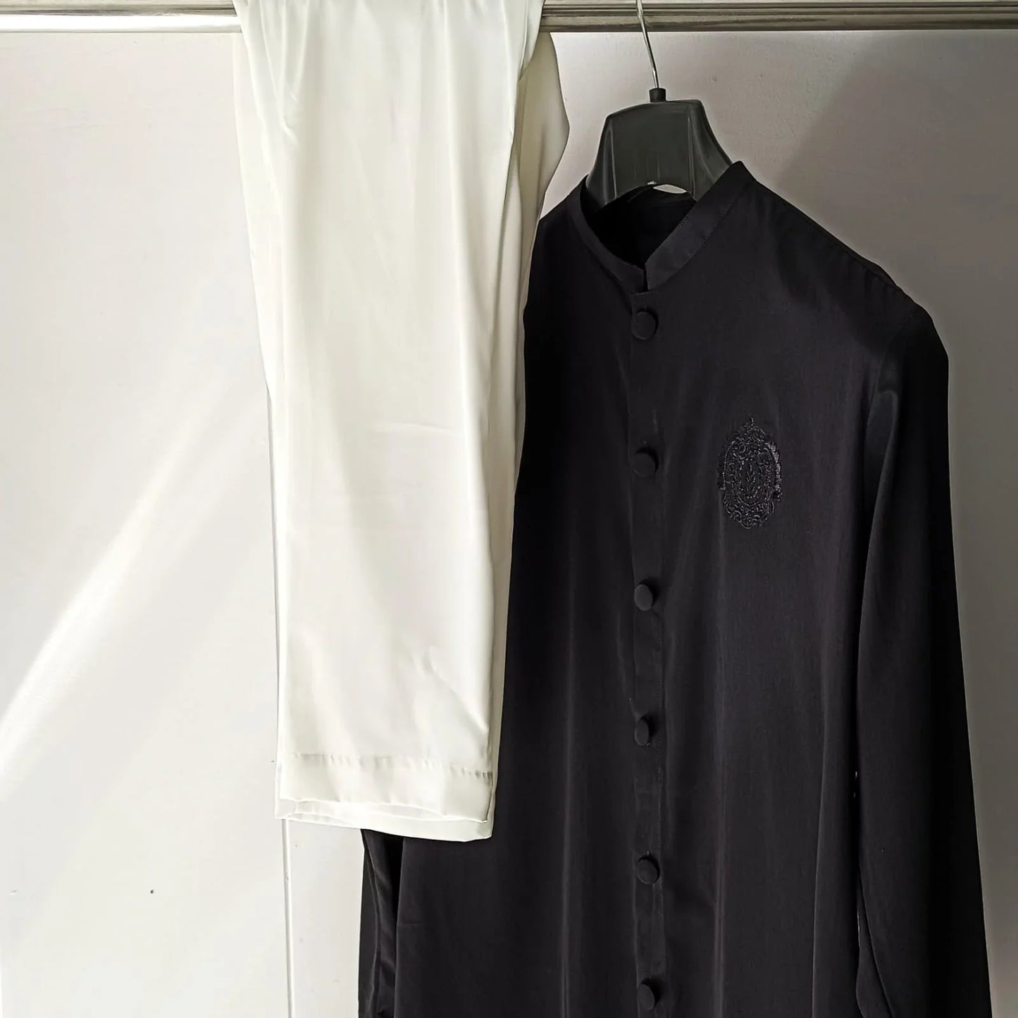 Black Coal Kurta Trouser. - Snug