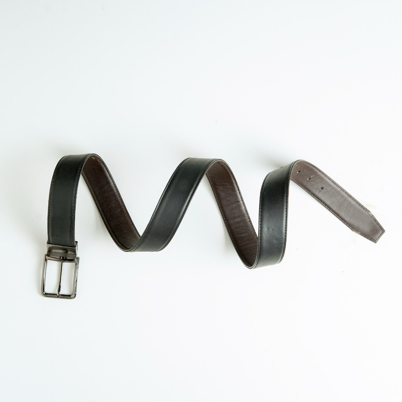 Reversible Black/Brown Leather Belt