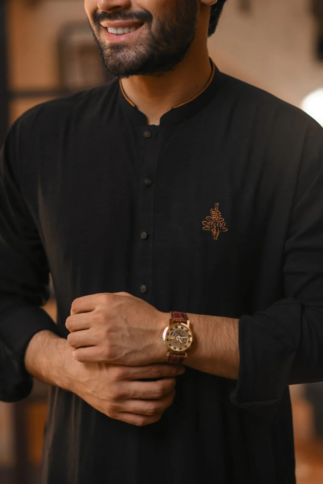 Rustic Embroidered Qamiz Shalwar With Blazer - Snug