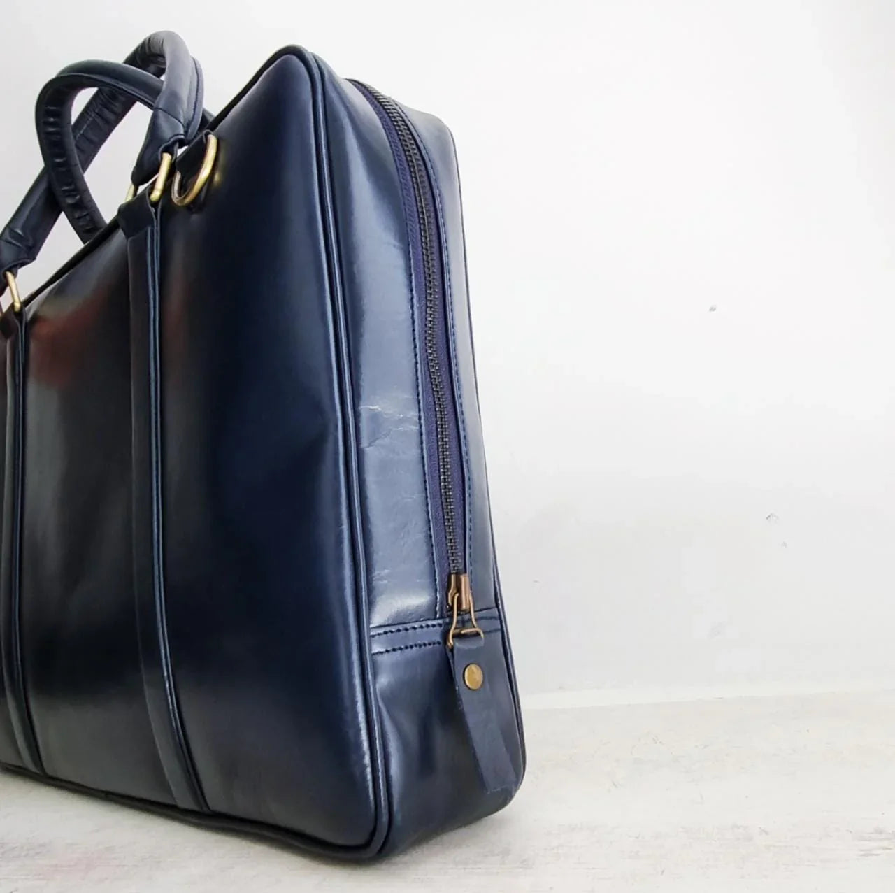 Midnight Blue Leather Bag - Snug