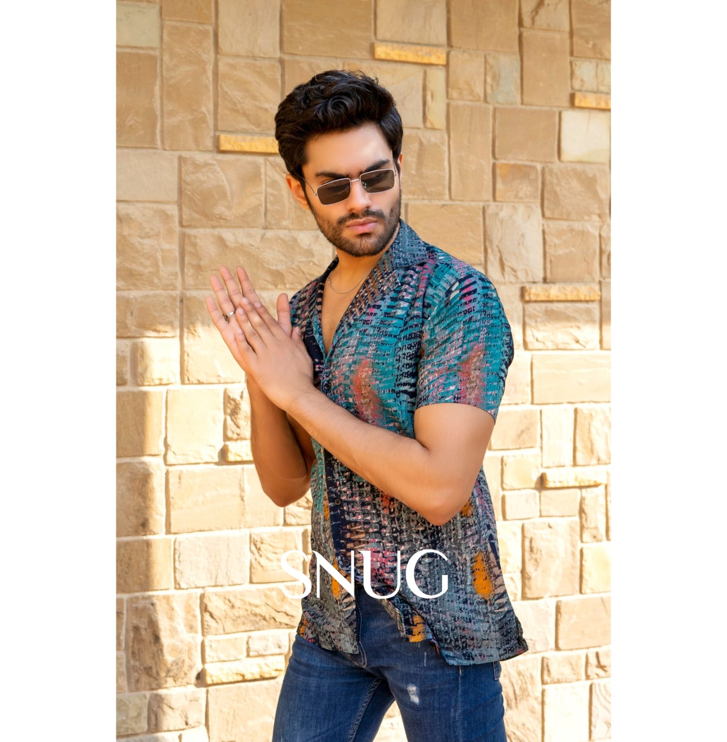 Multi Abstract Gauzy Shirt