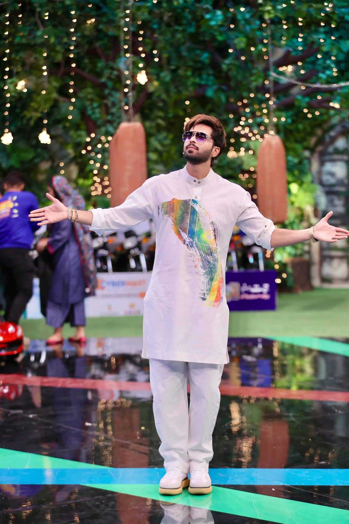 Snug's Abstract Kurta Trouser Set - Ethnic Wear by Fahad Mustafa.