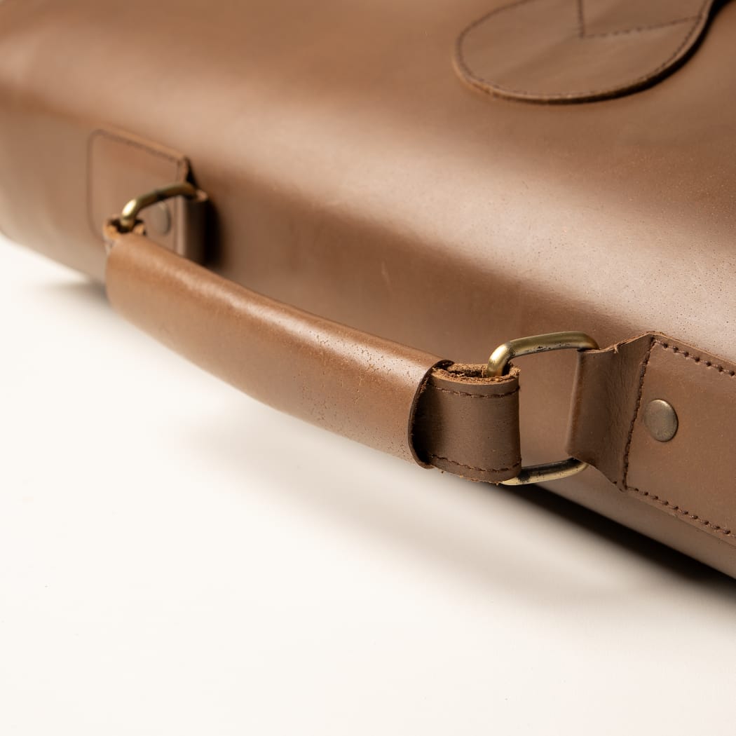 Snug Brew: The Coffee Leather Bag.