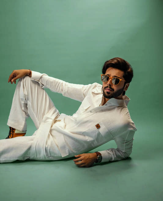 Linen Safari Kurta Trouser. - Snug