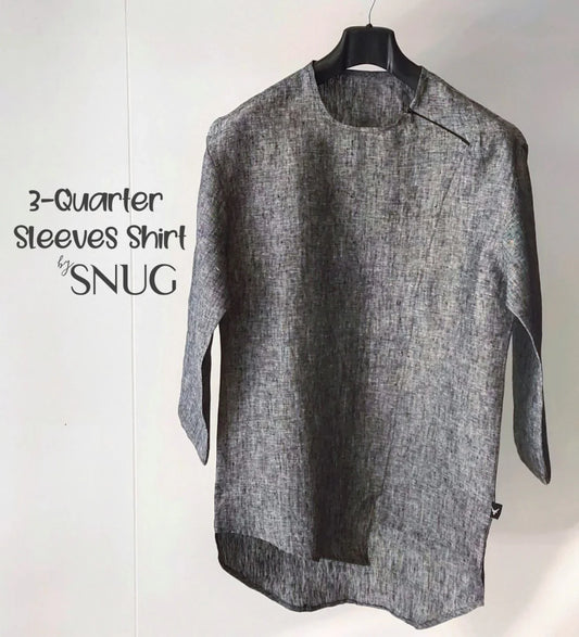 3 Quarter Sleeves Linen Shirt - Snug